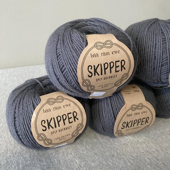NWT Baa Ram Ewe Skipper 5ply Guernsey Colour Rockall Grey Lot of 5 - Picture 4 of 16